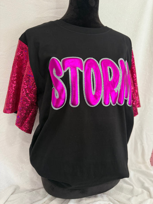 Custom Sequin Sleeve Tee
