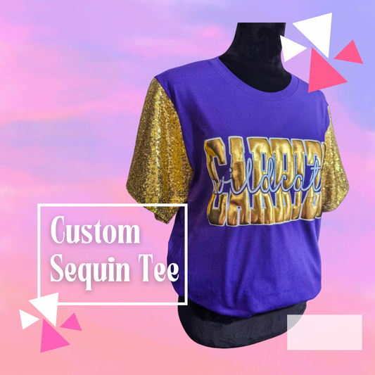 Custom Sequin Sleeve Tee