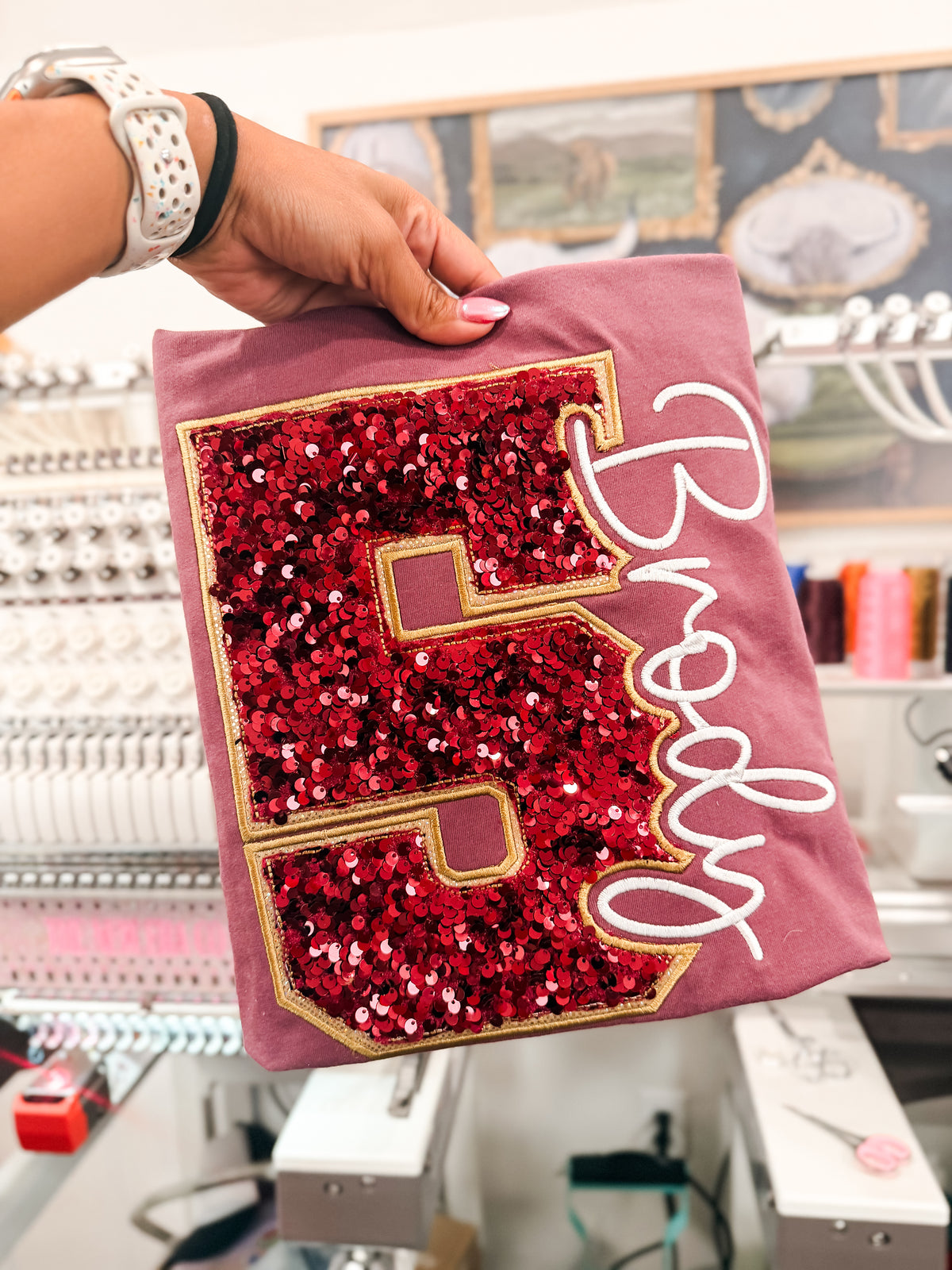 Number & Name Sequin Appliqué